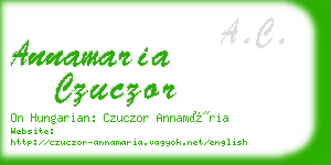 annamaria czuczor business card